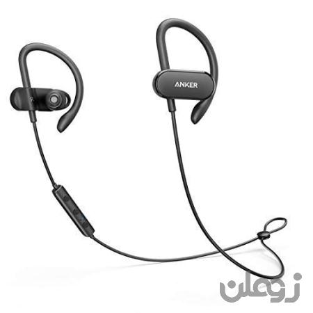 Anker SoundBuds منحنی هدفون های بی سیم، بلوتوث 4.1 موسیقی ورزشی با aptX صوتی، پوشش نانو، 14H باتری، لغو نویز CVC، هدست با ساخته شده در میکروفن برای در حال اجرا، دوچرخه سواری، تمرین
