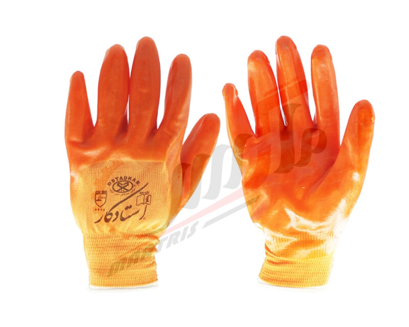 دستکش ضد برش ژله ای نارنجی استادکار
