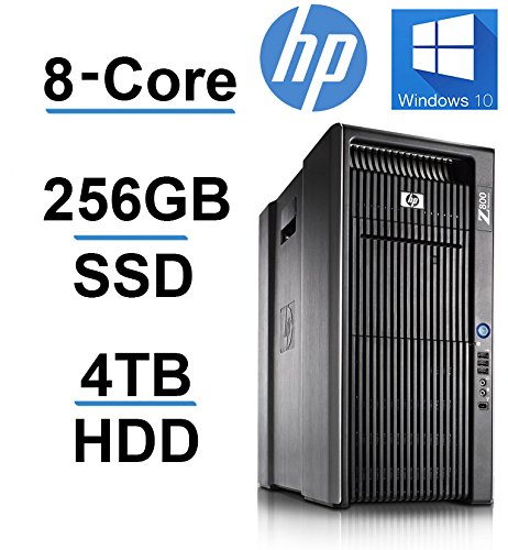 8 CORE COMPUTER با 16 Hyperthreads -HP Z800 ایستگاه کاری - 2 X Intel QUAD CORE Xeon تا 3.33GHz - جدید 256 GB SSD 4TB HDD - 24GB DDR3 - 4 مانیتور قابلیت - USB 3.0 (تجدید)