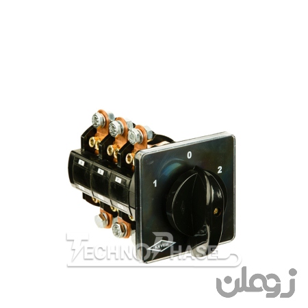 کلید گردان 25 آمپر کاوه (سه فاز چپ و راست) مدل 2508 KA