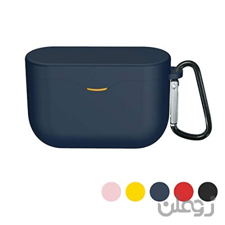 جایگزینی مورد قابل حمل سیلیکون قابل حمل Qiyiguo برای گوشواره های سونی WF-1000XM3 واقعا بی سیم ، کیس محافظ حمل آسان حمل شوک با صفحه کلید برای سونی WF-1000XM3- Navy