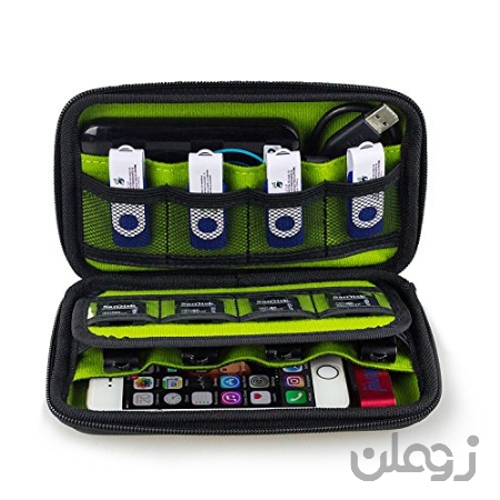  سازمان دهنده درایوهای فلش USB Estarer ، مورد کارت گجت دیجیتال ضد آب کارت حافظه SD ، طراحی شده برای هارد اکسترنال ، مسافرت کارت CF