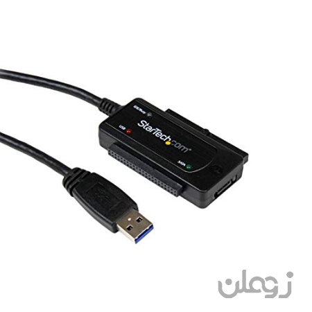 StarTech.com USB 3.0 به SATA IDE Adapter - 2.5in / 3.5in - هارد اکسترنال به مبدل USB - کابل انتقال هارد دیسک (USB3SSATAIDE)