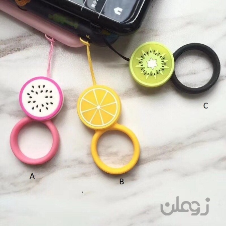  بند آویز انگشتی سیلیکونی موبایل طرح میوه