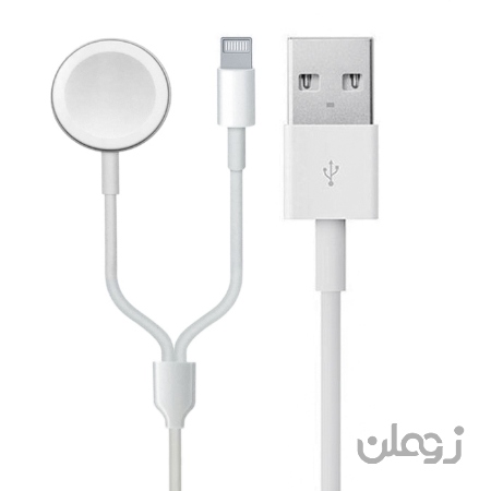 شارژر بی سیم اپل واتچ بهمراه کابل شارژ لایتنینگ charge apple watch without magnetic charger