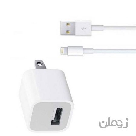 شارژر، کابل شارژ و آداپتور اصلی گوشی iPhone SE کد 23704