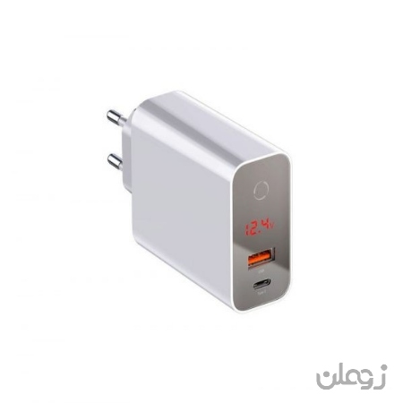  آداپتور فست شارژ 45 وات بیسوس Baseus BS-EU907 USB-C/USB-A LED Adapter