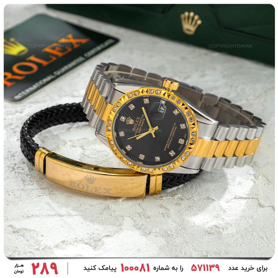 ساعت مچی جذاب Rolex بند فلزی با کیفیت بالا