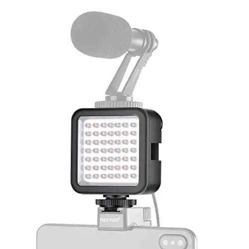  Neewer Ultra Bright Mini Video Light Light - دوربین فیلمبرداری با قدرت LED 49 Dimmable با سازگار با DJI Ronin-S OSMO Mobile 2 Zhiyun WEEBILL Smooth 4 Canon Gimbal Canon Nikon Sony DSLR دوربین های دیجیتال و غیره
