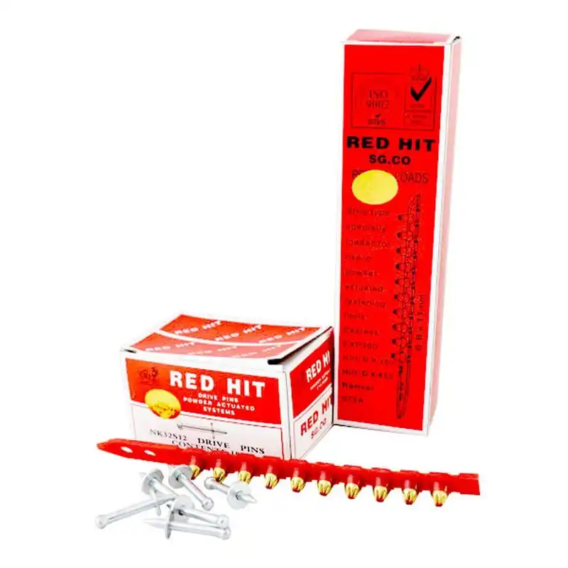  میخ و چاشنی 32 میلیمتری بتن رد هیت (بسته 100 عددی )red hit