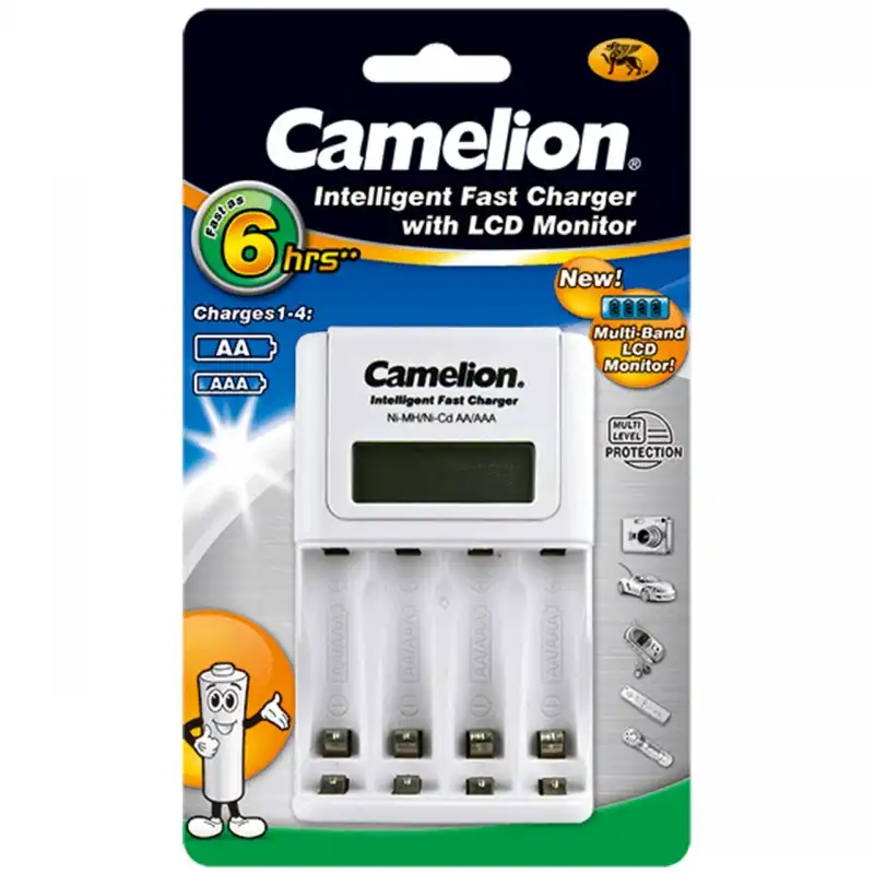  شارژر باتری Camelion BC-1012 چهار عددی LCD دار