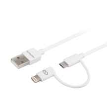  کابل تبدیل USB به لایتنینگ و Micro USB نزتک مدل Hybrid طول 1.8 متر