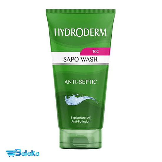  شوینده صورت هیدرودرم مخصوص پوست های چرب حجم 150 میل ا Hydroderm Sapo Wash For Oily Skin 150ml