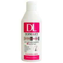  شامپو تقویت کننده و ضد ریزش مناسب موهای چرب ویتاگرو جی 200میل درمالیفت ا Dermalift Vita Grow Sulfate Free Shampoo For Greasy Hair Types 200ml