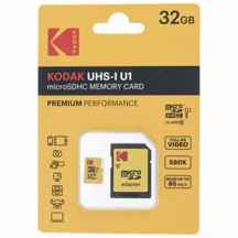  کارت حافظه microSDHC امتک کداک کلاس 10 استاندارد UHS-I U1 سرعت 85MBps 580X همراه با آداپتور SD ظرفیت 32 گیگابایت ا Emtec Kodak UHS-I U1 Class 10 85MBps 580X microSDHC With Adapter - 32GB