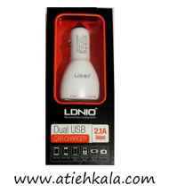  شارژر فندکی LDNIO-DL210 خروجی 2.1 آمپر LDNIO Dual USB Car Charger 2.1A DL-210