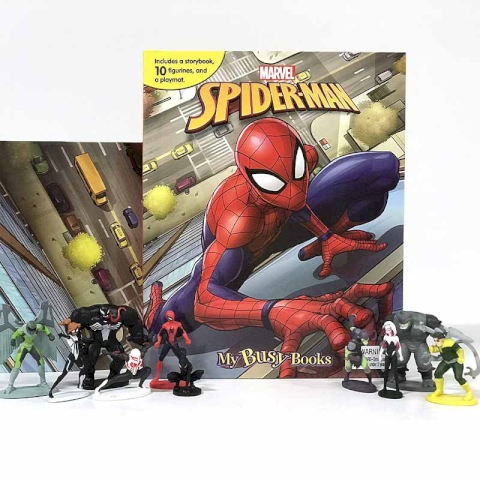  فیگور مرد عنکبوتی با کتاب انگلیسی busy book spiderman کد 36472