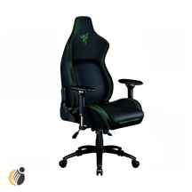  صندلی گیمینگ ریزر مدل Razer Iskur ا Razer Iskur Gaming Chair with Built-in Lumbar Support Ergonomic Lumbar Support System 4D Armrests Memory Foam Head Cushion PVC Leather - Black and Green