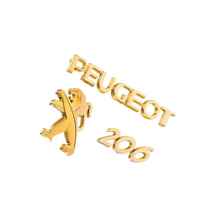  مجموعه لوگوی طلایی عقب پژو 206 سام اسپرت ا Sam Sport Golden Rear Trunk Logo For Peugeot 206