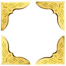 بست گوشه آنتیک نقش دار طلایی کیف بسته 4 عددی