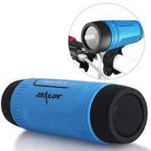 Bluetooth Bicycle Speaker Zealot S1 Bike Cycling Portable Speakers Waterproof, 4000mAh Power Bank, LED Light, TF Card Play, with Full Outdoor Accessories(Bike Mount, Carabiner.)(Blue)