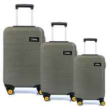  مجموعه سه عددی چمدان نشنال جئوگرافیک مدل N 2001 سبزکدر