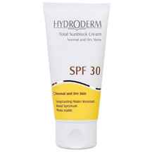 كرم ضد آفتاب بی رنگ هیدرودرم مناسب پوست معمولی و خشک هیدرودرم SPF۳۰