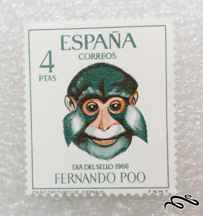  تمبر قدیمی و زیبای خارجی.اسپانیا.میمون (۹۹)۵