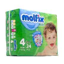 پوشک سایز 4 مولفیکس - 34 عددی ا Molfix Baby Diaper Size 4 - 34 pcs