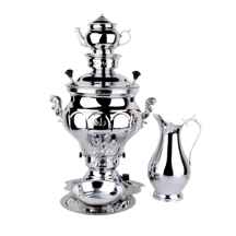  سماور گازی راشا مدل کلاسیک ترک دار (10 لیتری) ا rasha Teapot kettle mod : Steel handle 10.lit