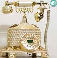  تلفن رومیزی سلطنتی آرنوس رنگ کرم طلایی مدل 036F