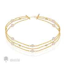  دستبند طلا زنانه با مروارید و گوی البرنادو کد XB720