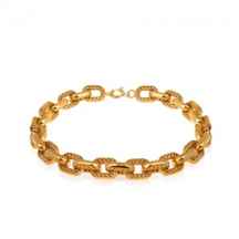 دستبند طلا طرح زنجیر فیوژن هرمس کد CB412