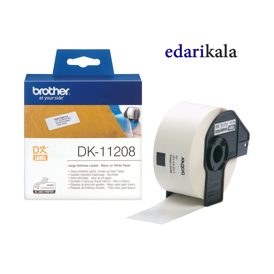  برچسب پرینتر لیبل زن DK-11208 برادر ا Brother DK-11208 Label Printer Label