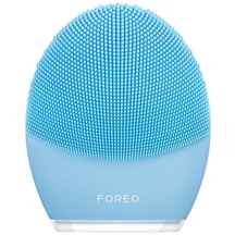 فیس براش فورئو FOREO مدل لونا LUNA 3 | پاکسازی صورت با فناوری T-SONIC، ضد چروک، رنگ آبی ا FOREO LUNA 3 Sonic Smart Silicone Electric Facial Cleansing Blue Brush for Combination Skin