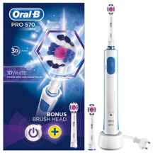 مسواک برقی اورال بی مدل ۳D White | سفید کردن، جلا دادن و براق کردن دندان ا Oral-B Pro 570 3D white electric toothbrush