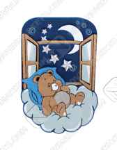 فرش کودک زرباف طرح خرس خوابالو ا Sleeping Bear Baby Rug Zarbaf