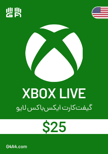 گیفت کارت 25 دلاری ایکس باکس لایو (امریکا) - Xbox Live 25$ US