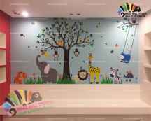  استیکر دیواری اتاق کودک جنگل حیوانات Animal Forest Wallstickers کد h1150