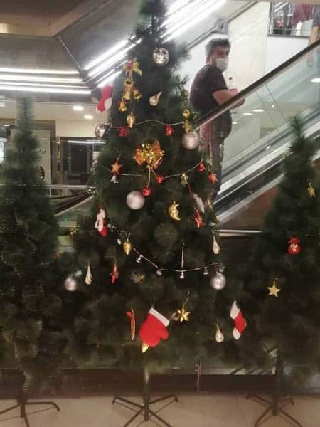  درخت کریسمس تایلندی 240 سانتی سبز فوق العاده پر تراکم