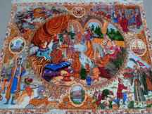 تابلو فرش نفیس ایرانی- دست بافت-طرح زندگی- ایران باستان ا Iranian Pictorial Carpet- Handmade- Life Design- Ancient Persia