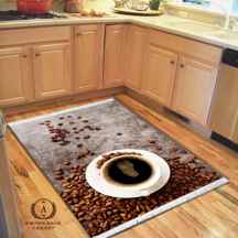 فرش آشپزخانه طرح فنجان قهوه