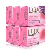 صابون لوکس ۱۷۰ گرم – با ترکیب روغن گل رزهای فرانسوی – باکس ۶ عددی – Lux soft Touch soap