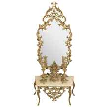  آینه شمعدان برنزی طرح امپراطور آنتیک کد ۱۰۹