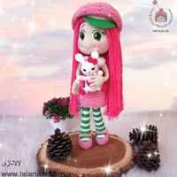 عروسک بافتنی دختر توت فرنگی ( کد 60272 )