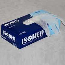 دستکش معاینه کم پودر ایزومد ISOMED بسته‌ی ۱۰۰ عددی