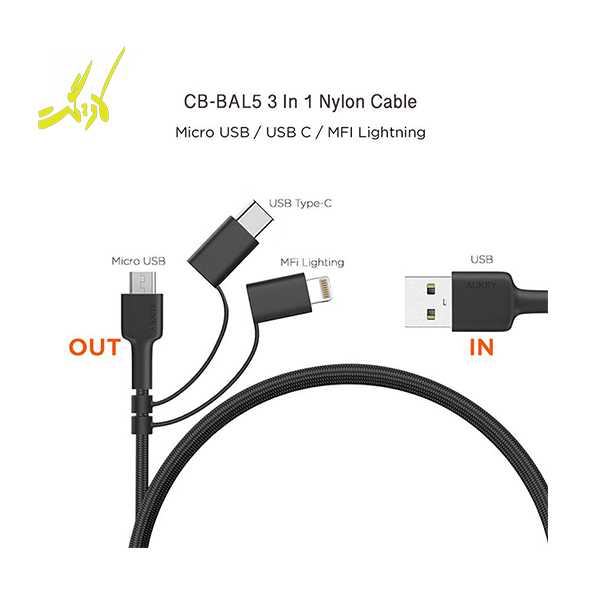  کابل تبدیل USB 3 in 1 آکی Aukey CB-BAL5
