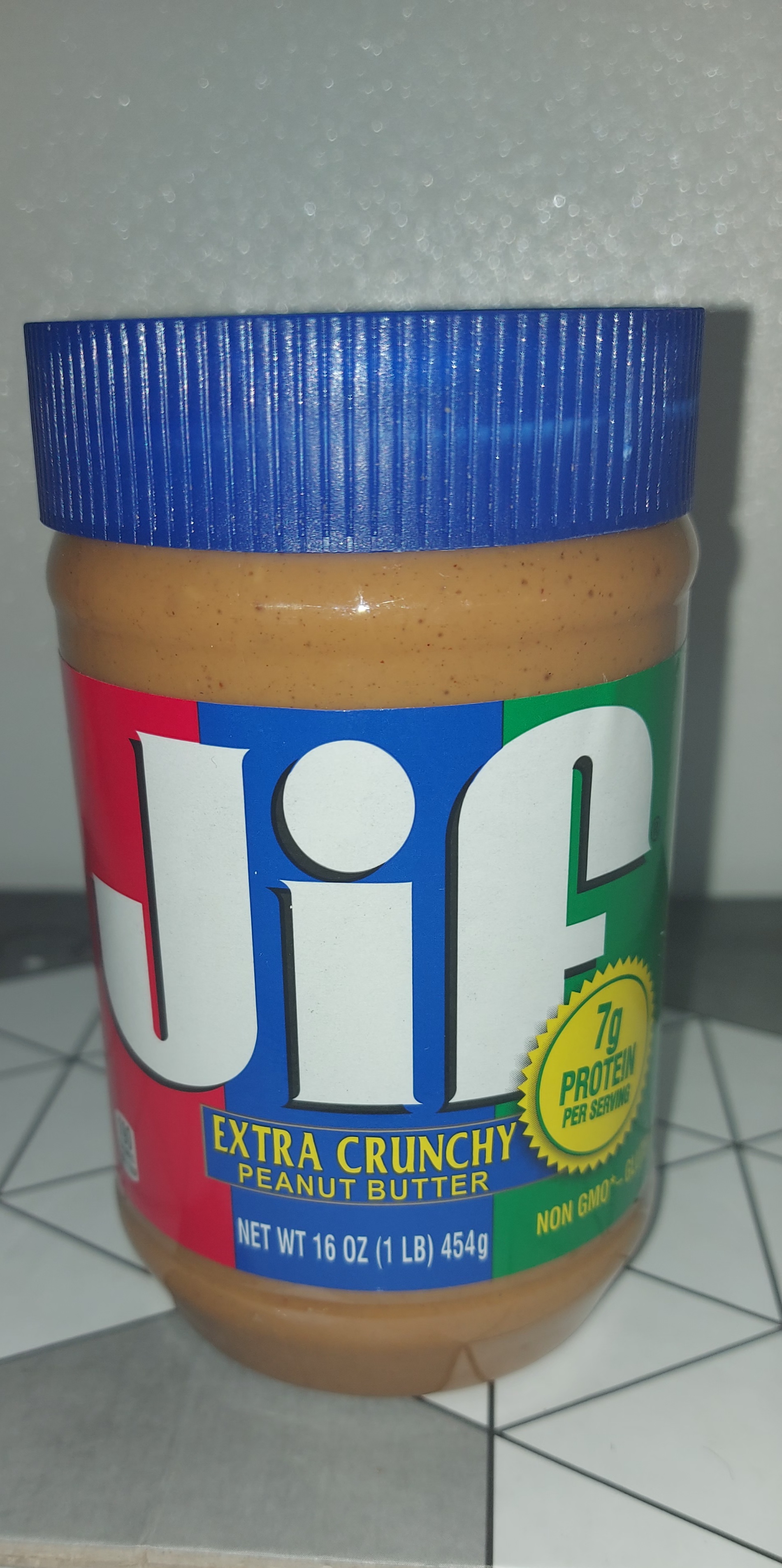  کره بادام زمینی کرانچی جیف مقدار 454 گرم Jif Crunchy Peanut Butter