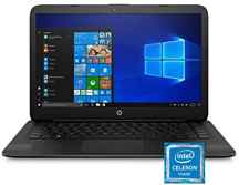  HP Stream 14-Inch Laptop, Intel Celeron N4000, 4 GB RAM, 64 GB eMMC, Windows 10 Home in S Mode (14-cb159nr, Jet Black)