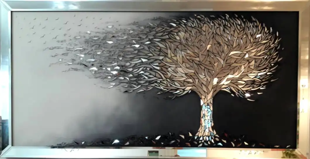  تابلو نقاشی درخت آیینه ی با قاب کد ۱۰۱۹۹۵